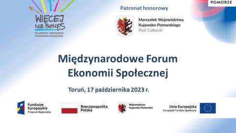 Zapraszamy na 13. Kujawsko-Pomorskie Forum Ekonomii Społecznej