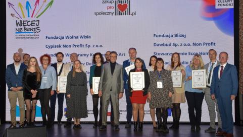 Zdobywcy certyfikatów Zakup Prospołeczny 2025 w województwie kujawsko-pomorskim